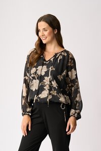 Memo Drawcord Hem Blouse