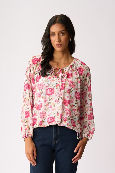 Memo Drawcord Hem Blouse-shop-by-style-Hello Cyril.
