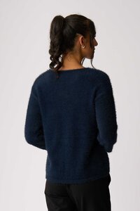 Foil Boxy High Low Jumper