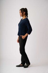 Foil Boxy High Low Jumper