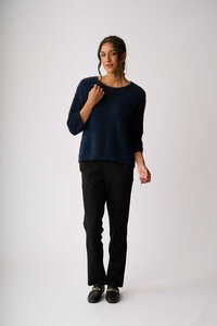 Foil Boxy High Low Jumper