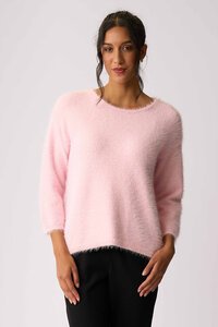 Foil Boxy High Low Jumper