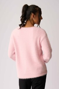 Foil Boxy High Low Jumper