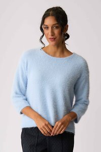 Foil Boxy High Low Jumper