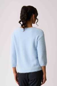 Foil Boxy High Low Jumper