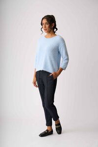 Foil Boxy High Low Jumper