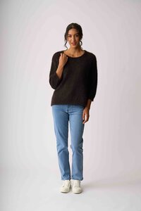 Foil Boxy High Low Jumper