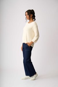 Foil Boxy High Low Jumper