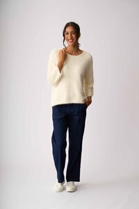 Foil Boxy High Low Jumper