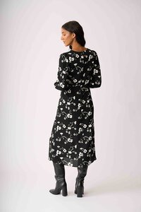 Foil Curved and Shirred Dress