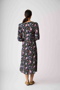 Foil Curved and Shirred Dress