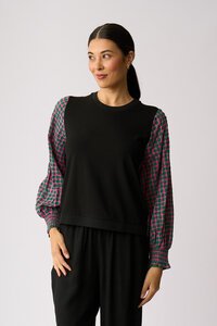 Memo Contrast Woven Top
