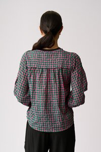 Memo Contrast Woven Top