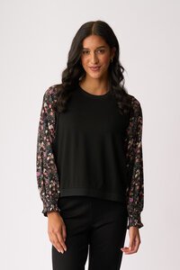 Memo Contrast Woven Top