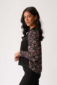 Memo Contrast Woven Top