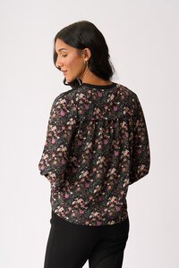 Memo Contrast Woven Top