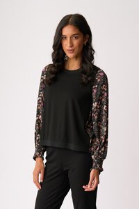 Memo Contrast Woven Top