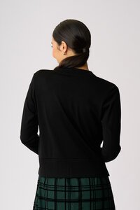 Foil Essential Rib Trim Cardigan