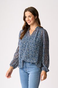 Memo Shirred Yoke Blouse