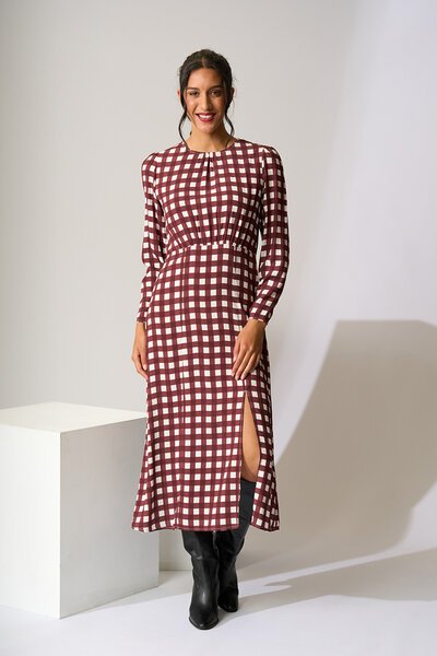 Foil Gather Detail Maxi Dress-shop-by-style-Hello Cyril.