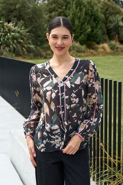 Foil Pipeline Blouse-shop-by-style-Hello Cyril.