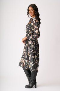 Foil Pipe Up Shirt Dress