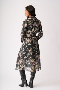 Foil Pipe Up Shirt Dress