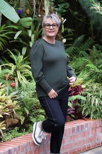 Foil Shoulder Detail Top