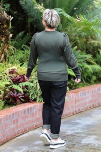 Foil Shoulder Detail Top