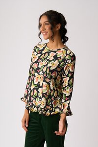 Preen Gathered Scoop Hem Top
