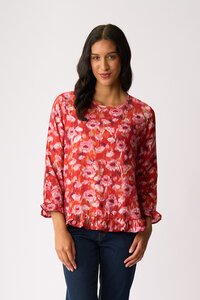 Preen Gathered Scoop Hem Top