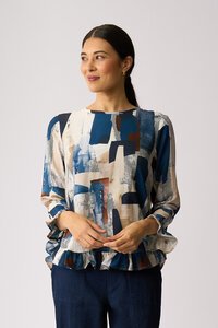 Preen Gathered Scoop Hem Top