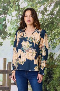 Democracy Rose Peasant Top