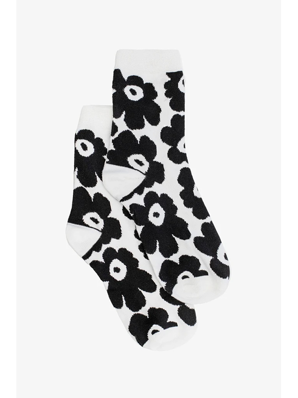 Antler Black Flower Sock