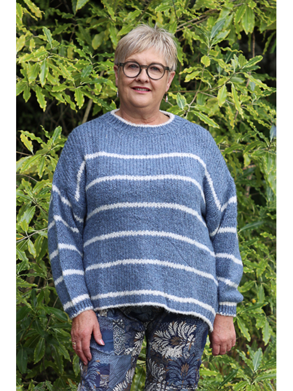 La Strada Stripe Knitted Jumper