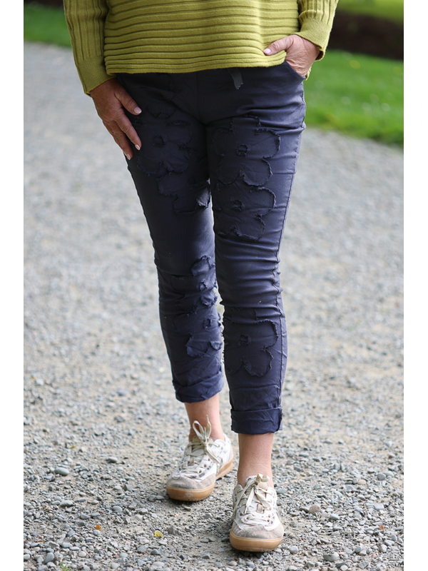 La Strada Flower Stretch Pant