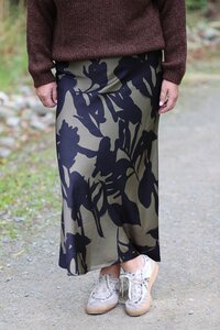 La Strada Bias Cut Print Skirt