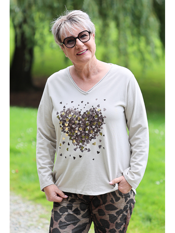 La Strada Art Deco V-Neck Top