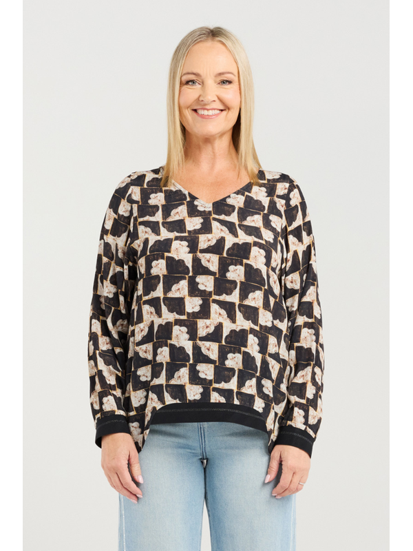 Seduce Nova Golden Grid Top