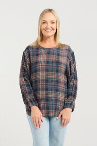 Seduce Brynn Classic Plaid Top