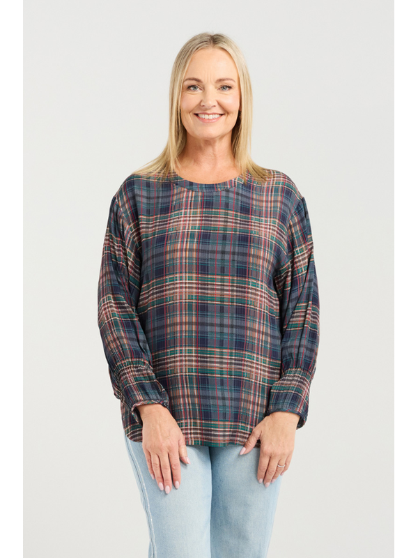 Seduce Brynn Classic Plaid Top