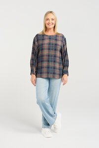 Seduce Brynn Classic Plaid Top