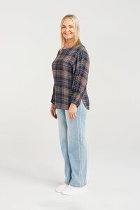 Seduce Brynn Classic Plaid Top