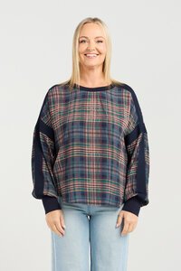 Seduce Theresa Classic Plaid Top
