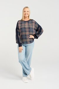 Seduce Theresa Classic Plaid Top