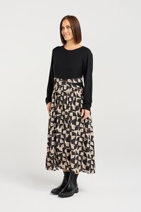 Seduce Dellah Golden Grid Dress