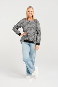 Zafina Havana Floral Check Top