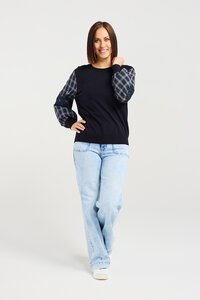 Zafina Lilith Check Lines Top