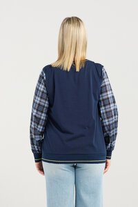 Zafina Isadora Plaid Night Top