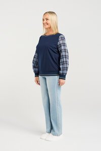 Zafina Isadora Plaid Night Top